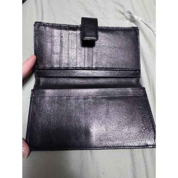 Rare CHRISTIAN DIOR Wallet Flight Line orange Canvas Denim Trotter - Picture 3 of 9